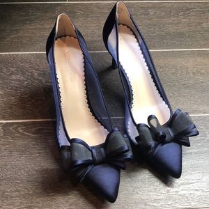 Charter Club Niia Bow Pointed Toe Pumps Navy